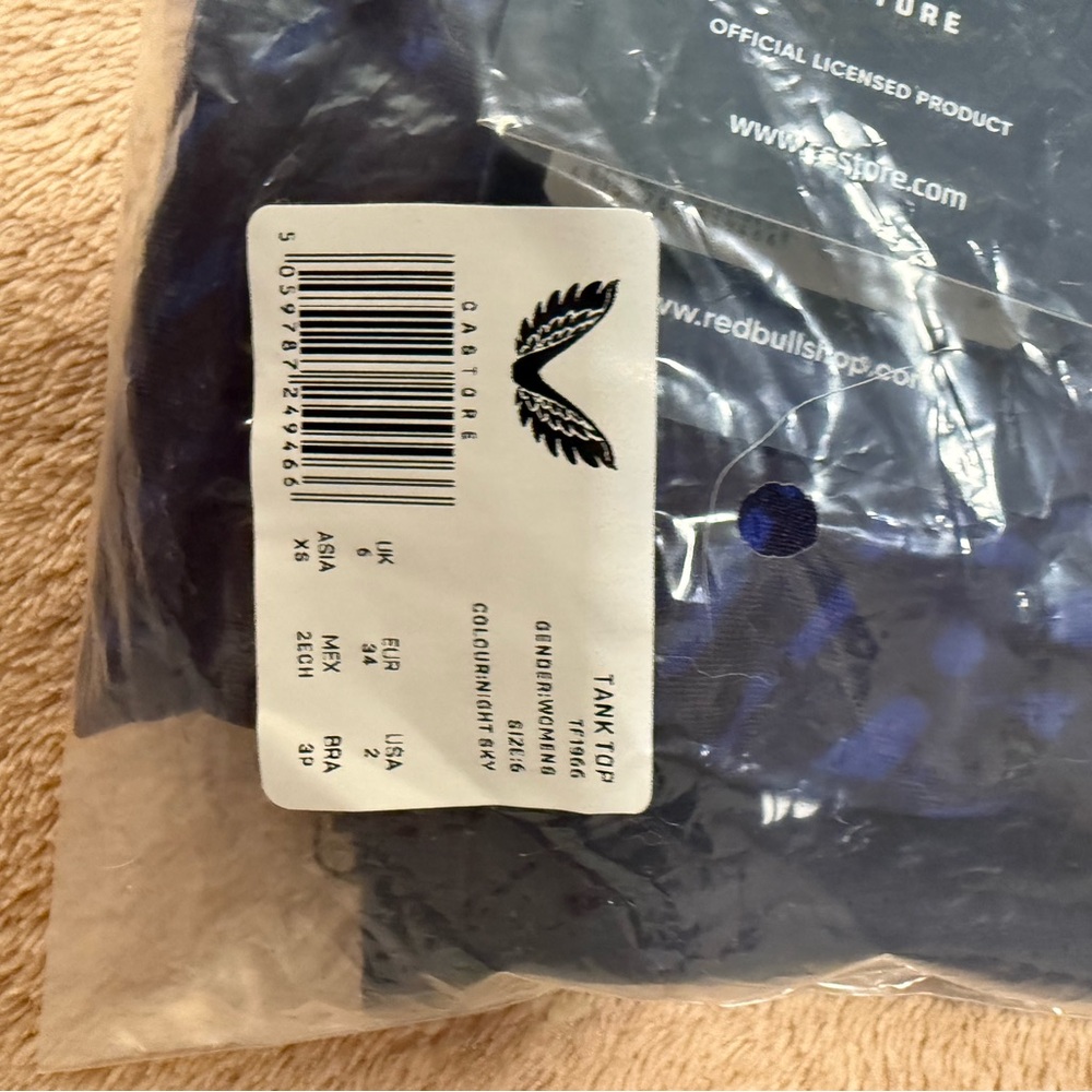 Red Bull Racing Women's Blue Tank Top Size 2 - Picture 10 of 10